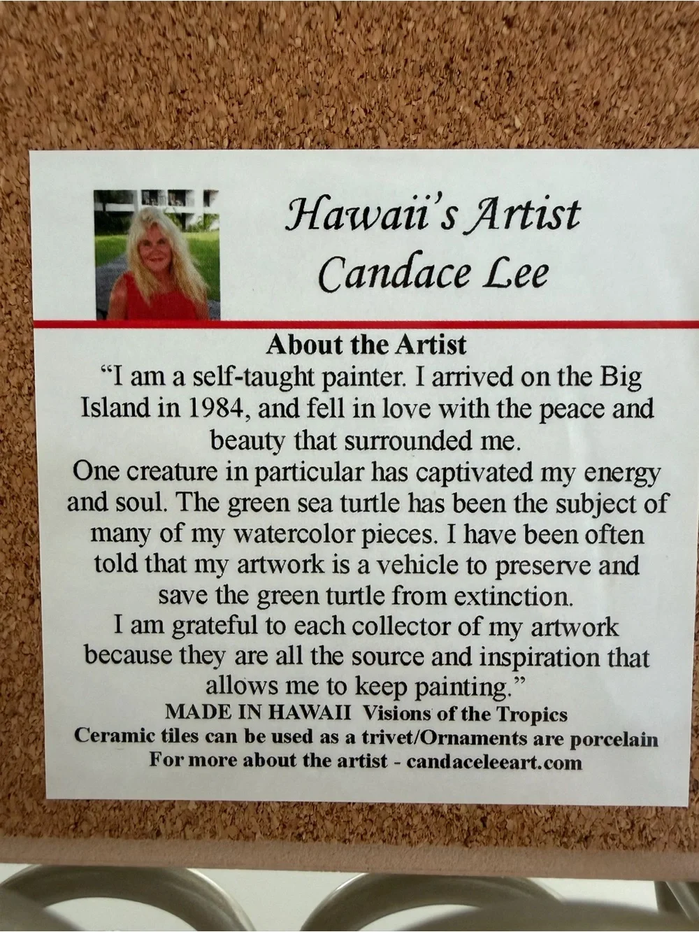 Candace Lee Ceramic Tile